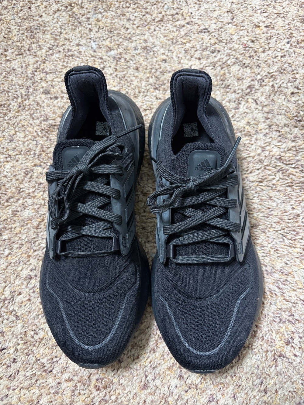 adidas Women’s Black Knit Lace-Up Sneakers